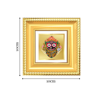Diviniti Lord Jagannath Tabletop Photo Frame in 24K Gold Plated Foil | Devotion, Protection & Divine Blessings | DG015S1A (10x10 CM)