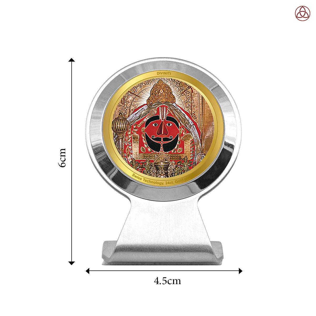 Salasar Balaji | Lord Hanuman of Salasar Dham Car Dashboard Frame in 24K Gold Plated Foil