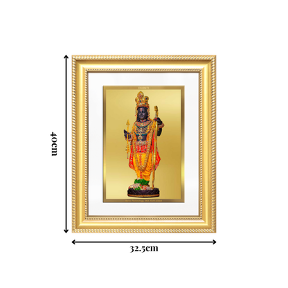 Diviniti 24K Gold Plated Ram Lalla With Arch (Classic) Divine Wall Frame for Home Mandir & Office Decor | Luxury Spiritual Gift