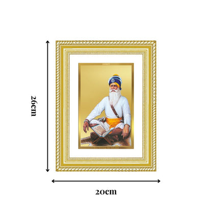 Diviniti 24K Gold Plated Baba Deep Singh Sacred Sikh Wall Frame for Home Decor & Office Ambiance | Premium Spiritual Gift