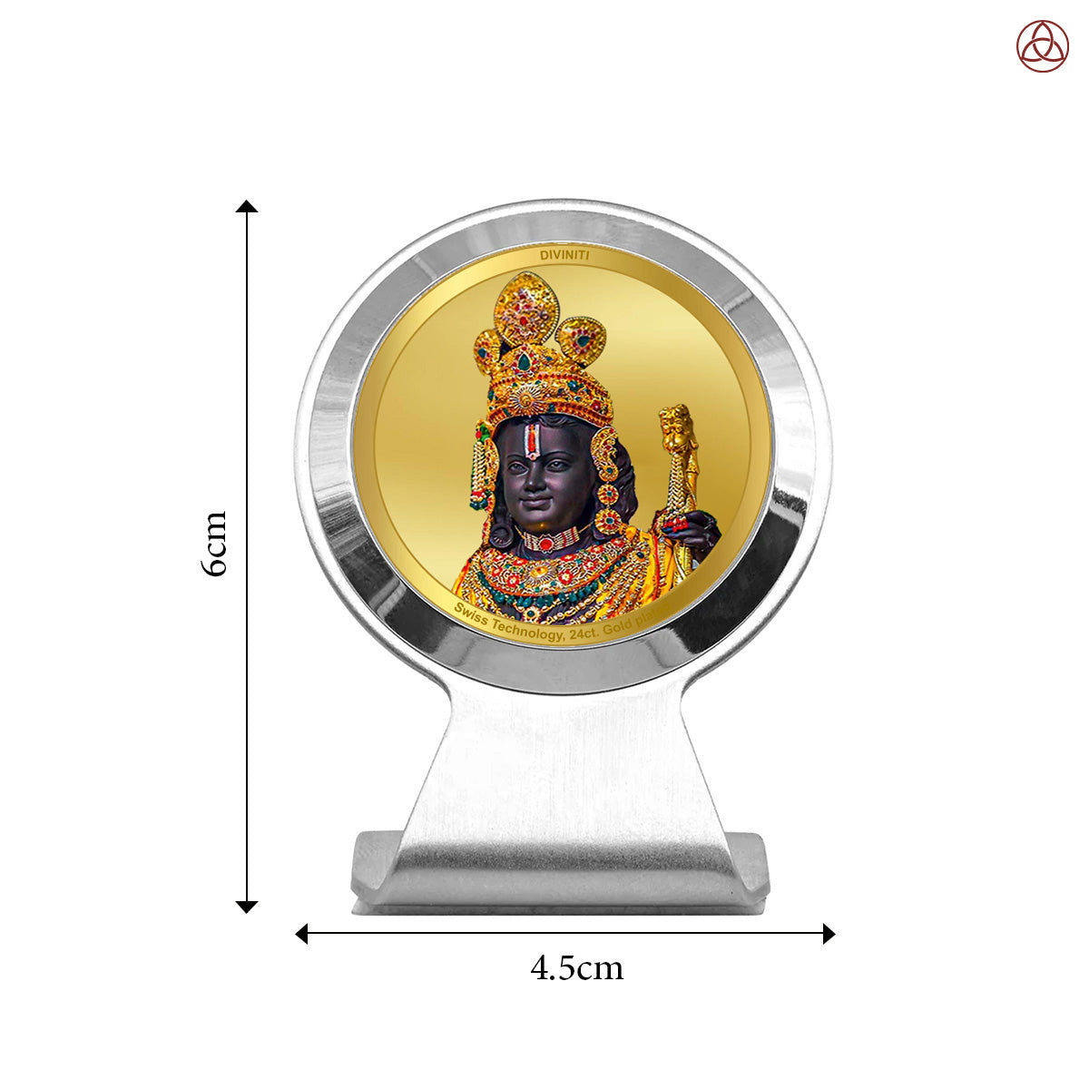 Ram Lalla| Divine Lord Ram Car Dashboard & Tabletop Photo Frame in 24K Gold Plated Foil