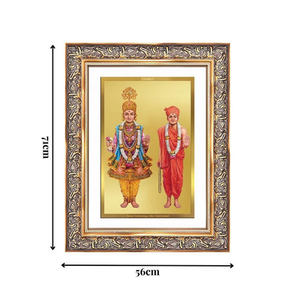Diviniti 24K Gold Plated Swaminarayan (Classic) Divine Wall Frame for Home Mandir & Office Decor | Luxury Spiritual Gift