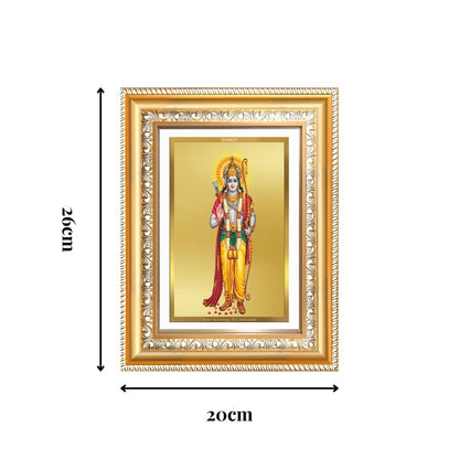 Diviniti 24K Gold Plated Ram Ji (Classic) Divine Wall Frame for Home Mandir & Office Decor | Luxury Spiritual Gift