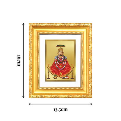 Diviniti 24K Gold Plated Khatu Shyam |Divine Table Top Frame for Home Mandir & Office Decor | Luxury Spiritual Gift