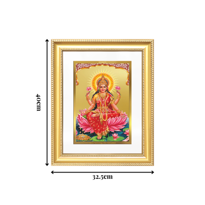 Diviniti 24K Gold Plated Lakshmi (Classic) Divine Wall Frame for Home Mandir & Office Decor | Luxury Spiritual Gift