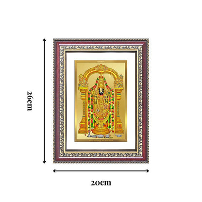 Diviniti 24K Gold Plated Tirupati Balaji Divine Wall Frame for Home Mandir & Office Decor | Luxury Spiritual Gift