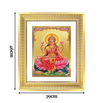 Diviniti 24K Gold Plated Lakshmi (Classic) Divine Wall Frame for Home Mandir & Office Decor | Luxury Spiritual Gift