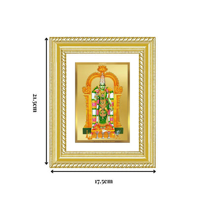 Diviniti 24K Gold Plated Meenakshi Amman (Classic) Divine Wall and Table Top Frame for Home Mandir & Office Decor | Luxury Spiritual Gift