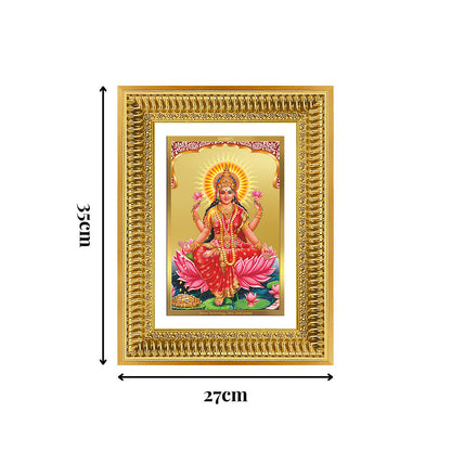 Diviniti 24K Gold Plated Lakshmi (Classic) Divine Wall Frame for Home Mandir & Office Decor | Luxury Spiritual Gift