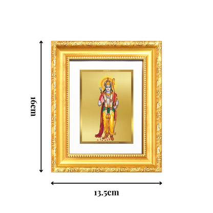Diviniti 24K Gold Plated Ram Ji |Divine Table Top Frame for Home Mandir & Office Decor | Luxury Spiritual Gift