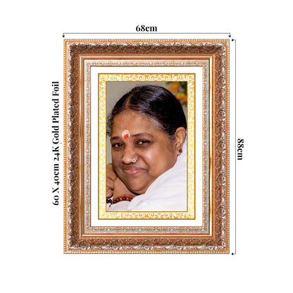 Mata Amritanandamayi | Guru Amma for Wall Photo Frame in 24K Gold Plated Foil