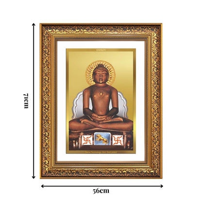 Diviniti 24K Gold Plated Mahavir (Classic) Divine Wall Frame for Home Mandir & Office Decor | Luxury Spiritual Gift
