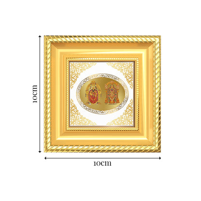 Padmavati and Balaji | Divine Sacred Couple Royal Tabletop Photo Frame in 24K Gold Plated Foil