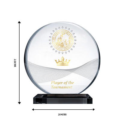 Diviniti Crystal Golf Trophy | Premium Golf Award | Elegant Sports Trophy for Tournaments & Champions