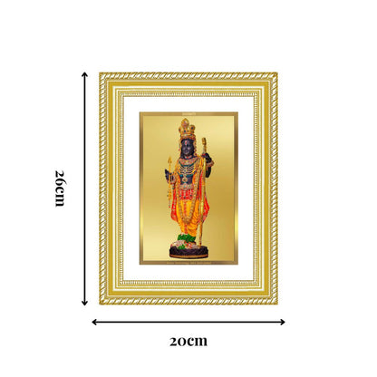 Diviniti 24K Gold Plated Ram Lalla With Arch (Classic) Divine Wall Frame for Home Mandir & Office Decor | Luxury Spiritual Gift