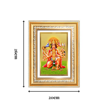 Diviniti 24K Gold Plated Panchmukhi Hanuman (Classic) Divine Wall Frame for Home Mandir & Office Decor | Luxury Spiritual Gift