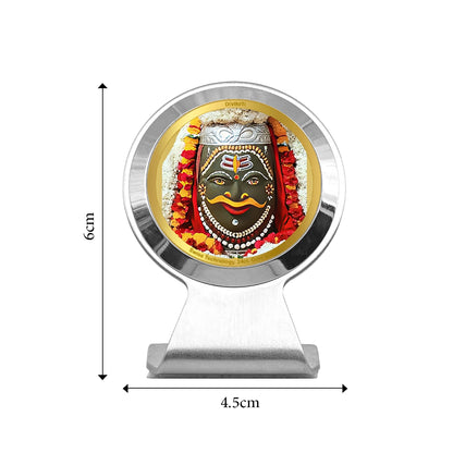 Mahakaleshwar | Divine Lord Mahakaleshwar Shivling Car Dashboard & Tabletop Photo Frame in 24K Gold Plated Foil