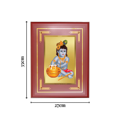 Diviniti 24K Gold Plated Bal Gopal Blessing Tabletop Photo Frame | Joy, Love & Divine Grace
