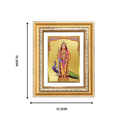 Diviniti 24K Gold Plated Murugan (Classic) Divine Wall and Table Top Frame for Home Mandir & Office Decor | Luxury Spiritual Gift