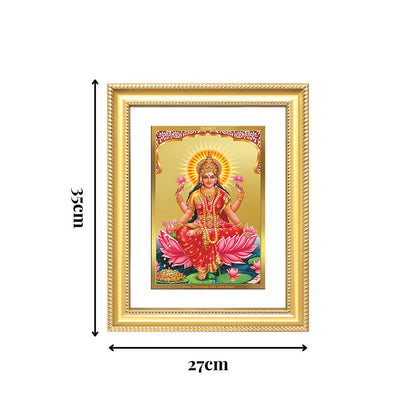 Diviniti 24K Gold Plated Lakshmi (Classic) Divine Wall Frame for Home Mandir & Office Decor | Luxury Spiritual Gift