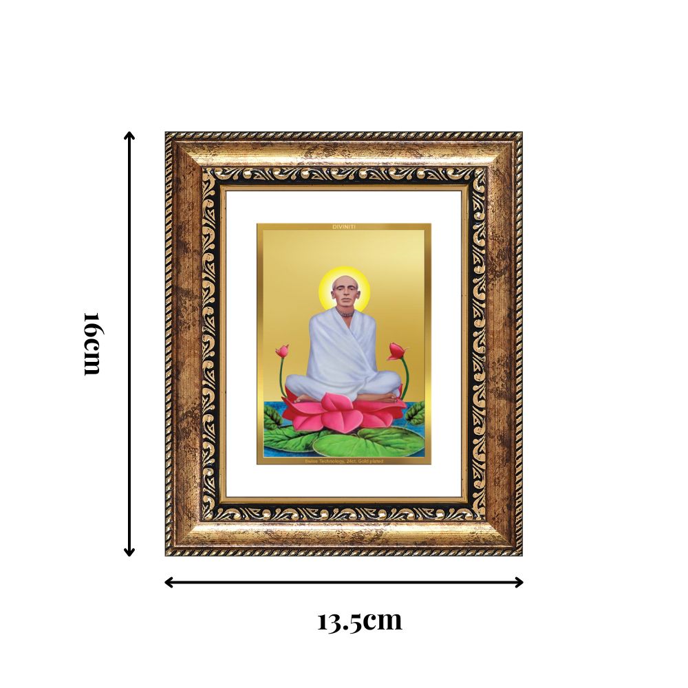 Diviniti 24K Gold Plated Ram Thakur Divine Table Top Frame for Home Mandir & Office Decor | Luxury Spiritual Gift