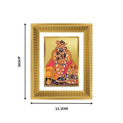 Diviniti 24K Gold Plated Banke Bihari Ji (Classic) Divine Wall Frame for Home Mandir & Office Decor | Luxury Spiritual Gift