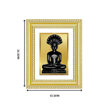 Diviniti 24K Gold Plated Parshvanath (Classic) Divine Wall and Table Top Frame for Home Mandir & Office Decor | Luxury Spiritual Gift
