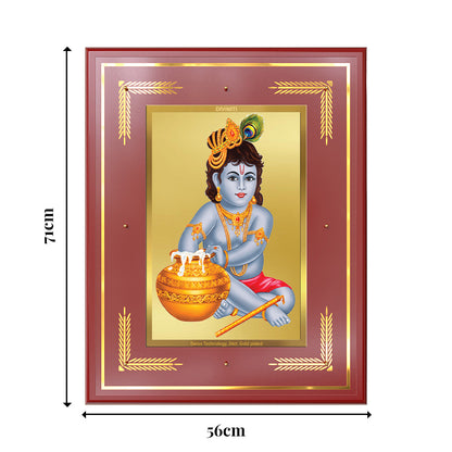 Bal Gopal (Baby Krishna) Wall Photo Frame in 24K Gold Plated Foil | Innocence, Joy & Divine Blessings