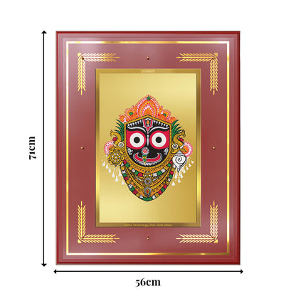 Shree Jagannath Wall Photo Frame in 24K Gold Plated Foil – Divine Protection, Faith & Spiritual Bliss