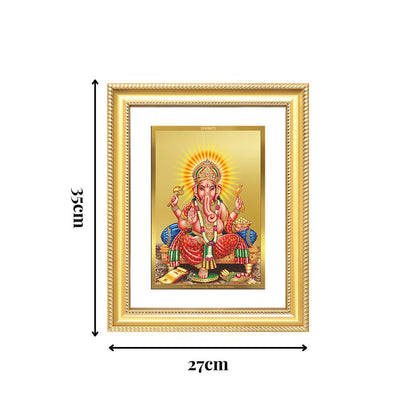 Diviniti 24K Gold Plated Ganesha (Classic) Divine Wall Frame for Home Mandir & Office Decor | Luxury Spiritual Gift