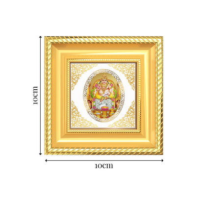 Lord Kuber | Divine God of Wealth Royal Tabletop Photo Frame in 24K Gold Plated Foil