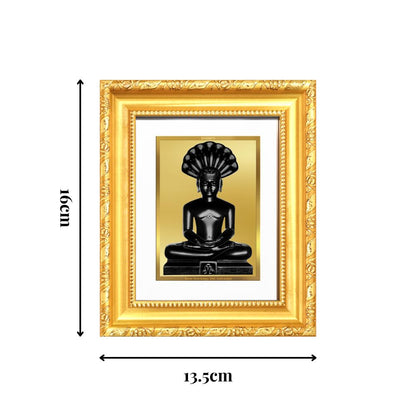 Diviniti 24K Gold Plated Parshvanath |Divine Table Top Frame for Home Mandir & Office Decor | Luxury Spiritual Gift