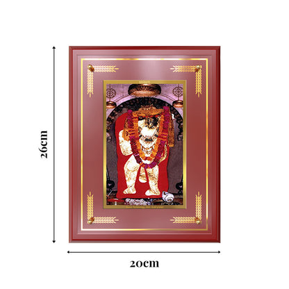 Diviniti 24K Gold Plated Mehandipur Balaji Blessing Tabletop Photo Frame | Protection, Strength & Divine Grace