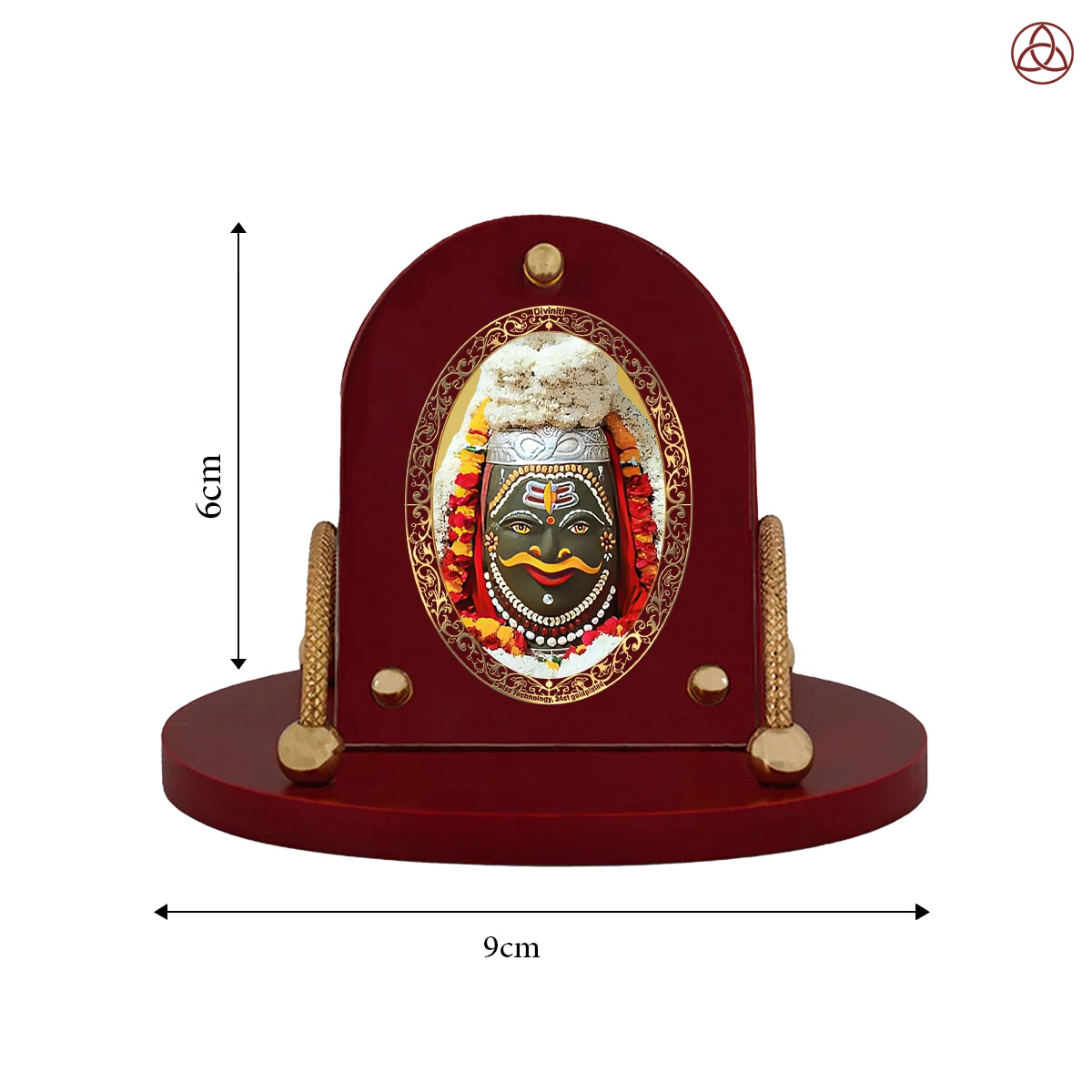 Mahakaleshwar Shiv Car Dashboard Frame | 24K Gold Plated Foil Religious Idol Photo Frame for Car, Home & Office | Mahakal Spiritual Decor for Protection, Positivity & Blessings