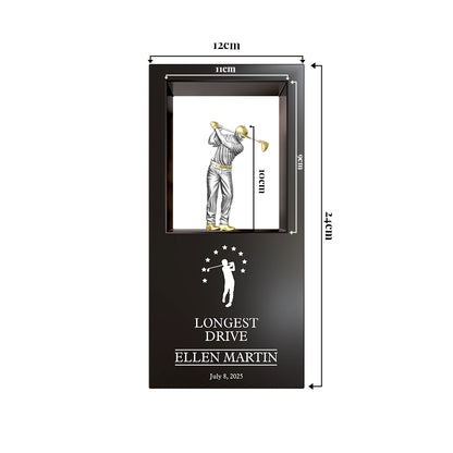 Premium Longest Drive Award | Personalized Golf Trophy Featuring Swinging Golfer Design