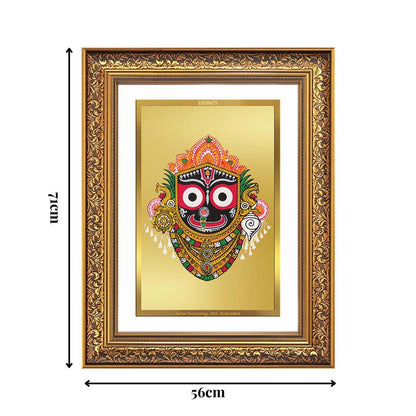 Diviniti 24K Gold Plated Jagannath (Classic) Divine Wall Frame for Home Mandir & Office Decor | Luxury Spiritual Gift