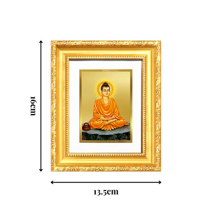 Diviniti 24K Gold Plated Buddha |Divine Table Top Frame for Home Mandir & Office Decor | Luxury Spiritual Gift