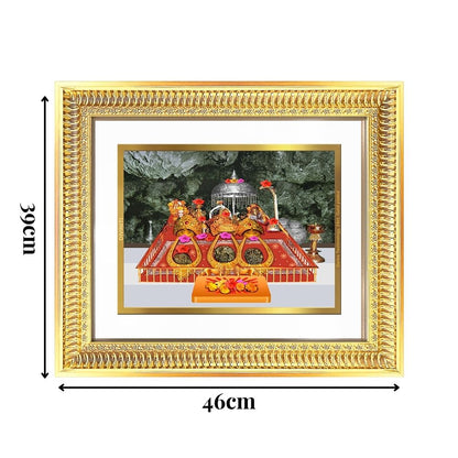 Diviniti 24K Gold Plated Mata Ka Darbar (Classic) Divine Wall Frame for Home Mandir & Office Decor | Luxury Spiritual Gift