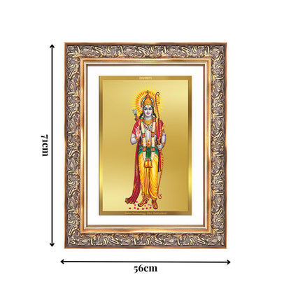 Diviniti 24K Gold Plated Ram Ji (Classic) Divine Wall Frame for Home Mandir & Office Decor | Luxury Spiritual Gift
