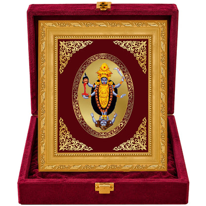 24K Gold-Plated Maa Kali Frame | Premium Gift Box | 16x13.5 CM