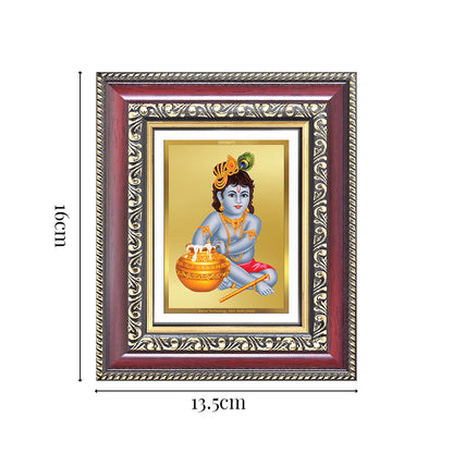 Diviniti 24K Gold Plated Bal Gopal Divine Table Top Frame for Home Mandir & Office Decor | Luxury Spiritual Gift