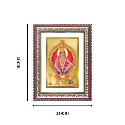 Diviniti 24K Gold Plated Ayyappan Divine Wall Frame for Home Mandir & Office Decor | Luxury Spiritual Gift
