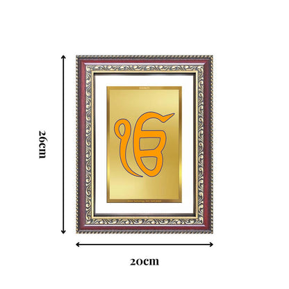Diviniti 24K Gold Plated Ik Omkar (Classic) Divine Wall Frame for Home Mandir & Office Decor | Luxury Spiritual Gift