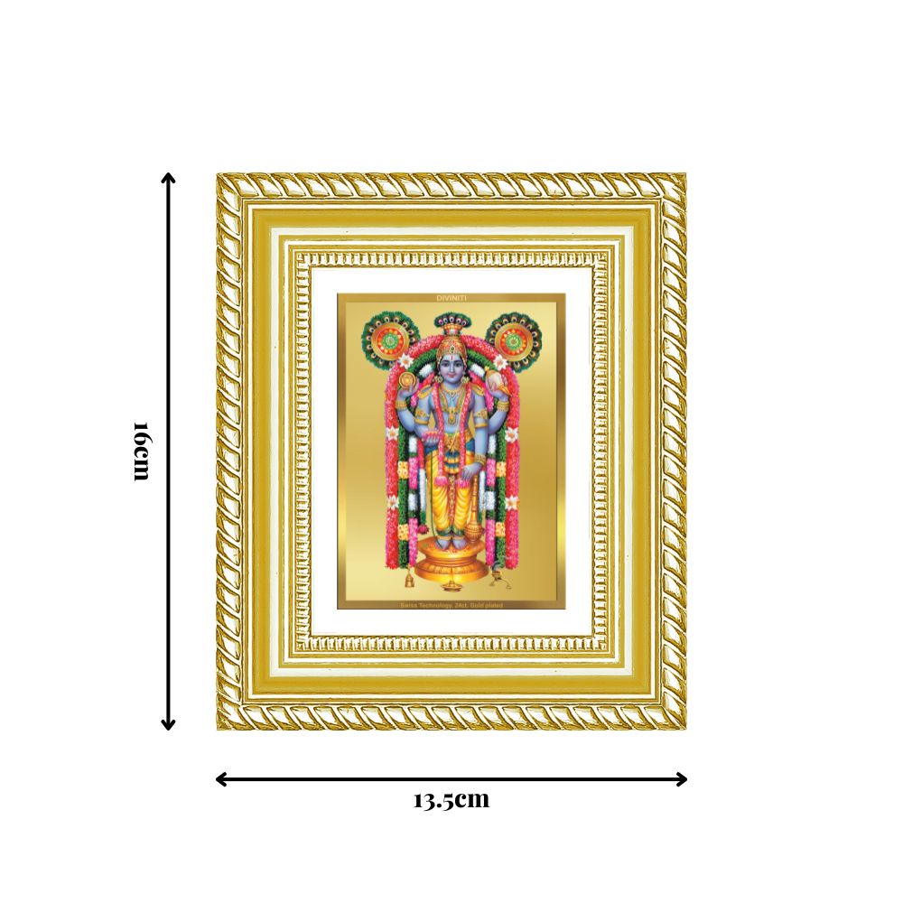 Diviniti 24K Gold Plated Guru Vayurappan Sacred Sikh Table Top Frame for Home Decor & Office Ambiance | Premium Spiritual Gift