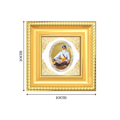 Baba Deep Singh Ji | Divine Sikh Warrior Saint Royal Tabletop Photo Frame in 24K Gold Plated Foil