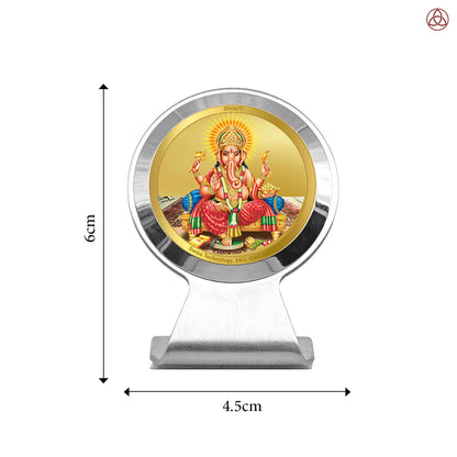 Ganesha | Lord Ganpati Car Dashboard Frame in 24K Gold Plated Foil