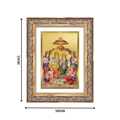 Diviniti 24K Gold Plated Ram Darbar Divine Wall Frame for Home Mandir & Office Decor | Luxury Spiritual Gift