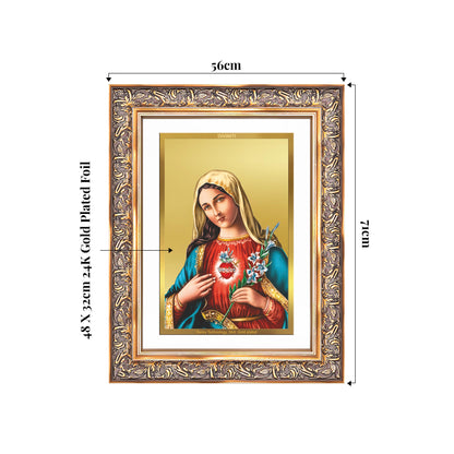 Mother Mary | Blessed Virgin Wall Mount Photo Frame in 24K Gold Plated Foil