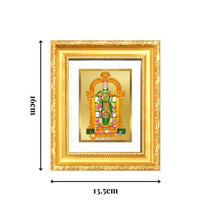 Diviniti 24K Gold Plated Meenakshi Amman |Divine Table Top Frame for Home Mandir & Office Decor | Luxury Spiritual Gift