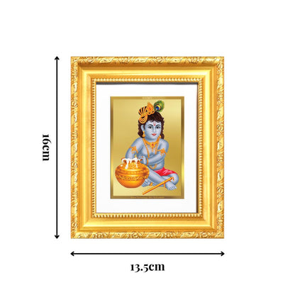 Diviniti 24K Gold Plated Bal Gopal Divine Table Top Frame for Home Mandir & Office Decor | Luxury Spiritual Gift